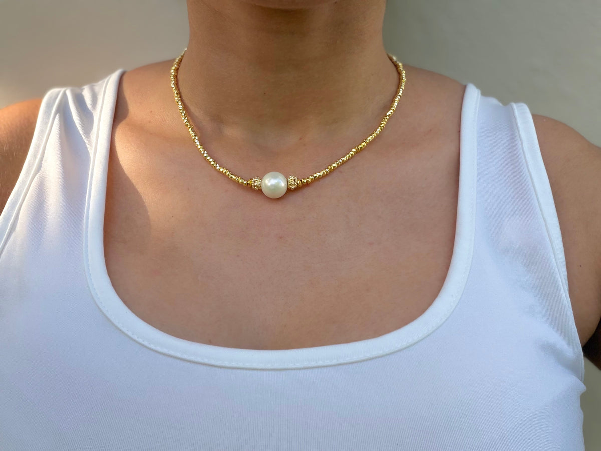 Gold Hematite Necklace
